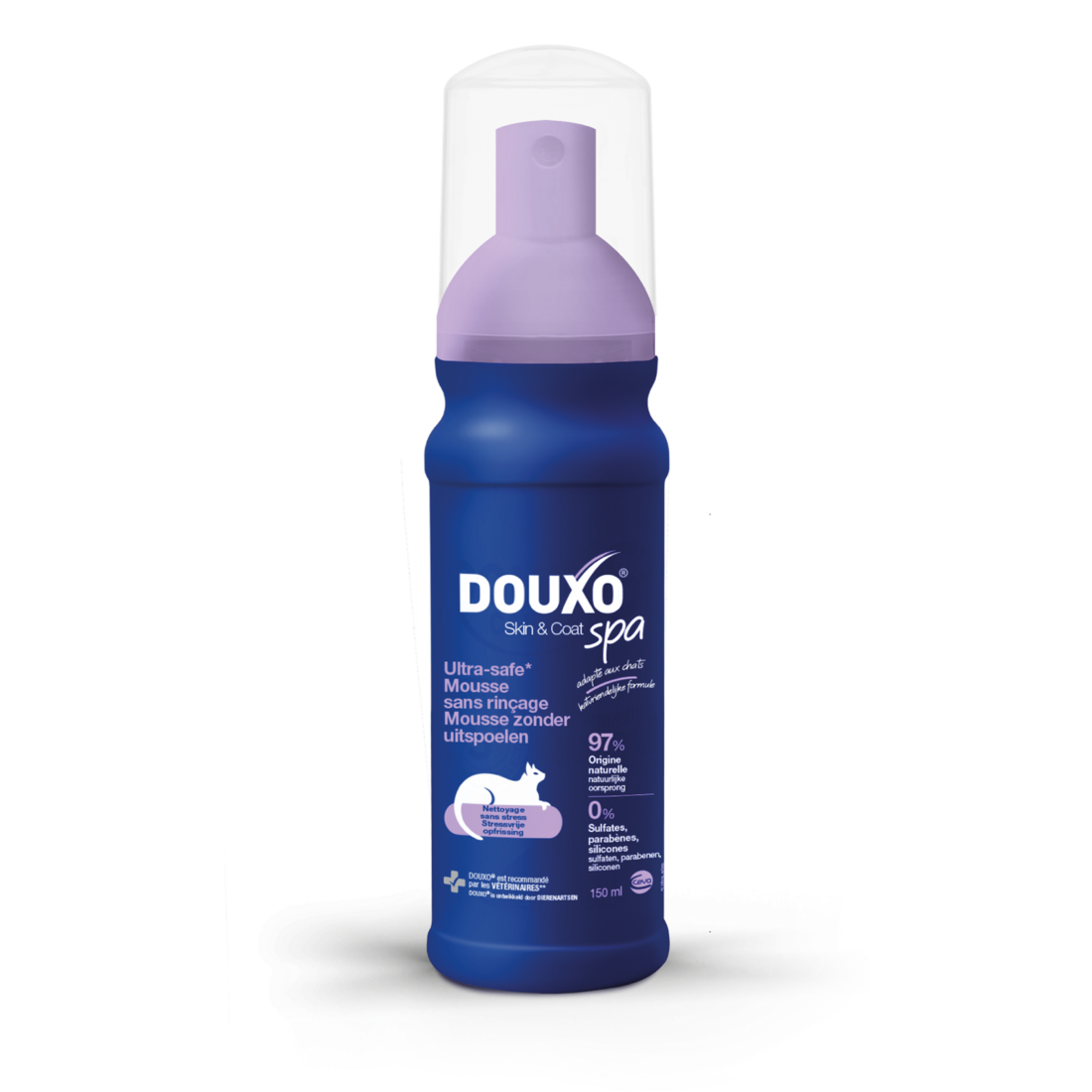 Mousse sans rinçage pour chats